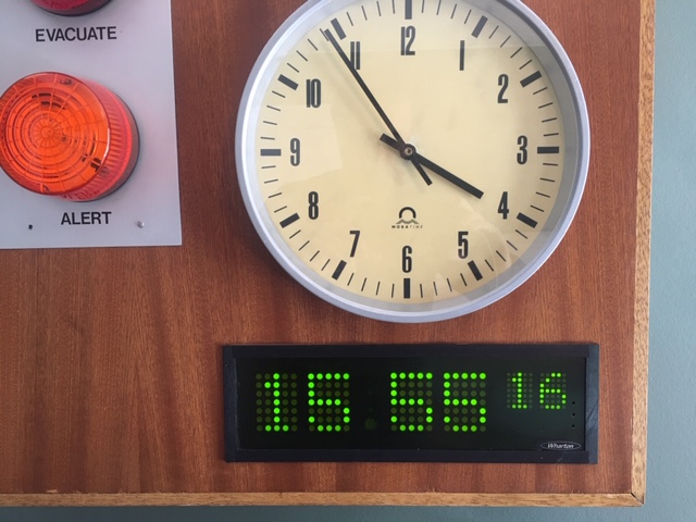 19/ Next, the analogue clock ran off a pulse to ensure it was accurate. Needless to say I don't have a pulse facility at home! I took it to a wonderful shop called Allen and Wainright (full of cuckoo clocks and grandfather clocks) and they added a battery-powered action.