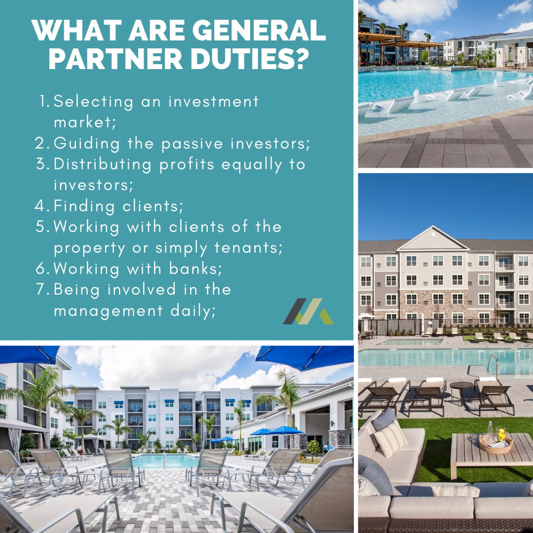 Robnett01's tweet image. ✅Plainly explained - the general partner or simply GP is an owner of the partnership, who is responsible for collecting money from different investors and managing the properties from top to bottom. 
------
#generalpartner