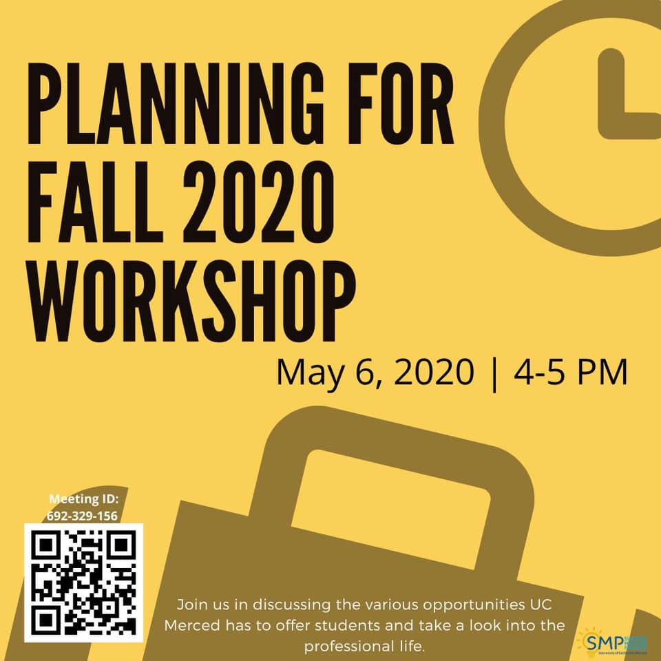 UCMSMP's tweet image. Do you need help preparing for next semester? Come on down to our workshop to start planning for the fall semester this afternoon! 🤔