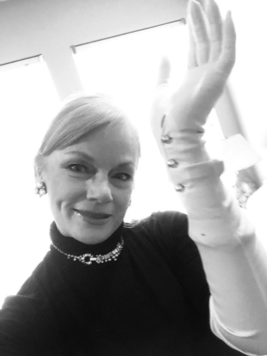 Nursenancy80's tweet photo. Black tie affair for Nurse’s Day google meet. Sporting my formal PPE gloves. @GISDhealth  @GISDleadnurse  @AA_Eagles  #NursesWeek2020 #GISDAlwaysConnected https://t.co/Eybc7OQ2T9