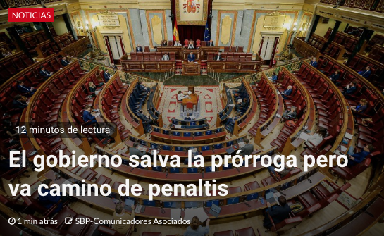 SoloBuen's tweet photo. Bronca y tensa sesión parlamentaria para aprobar la cuarta prórroga del estado de alarma en España

Te lo contamos aquí 👇
https://t.co/M6otCJy27R

#COVID19 #COVID #SoloBuenPeriodismo #Periodismo #InformarSinAlarmar #SBP_CA #SBPCooperativa https://t.co/bdEFh2EUxo