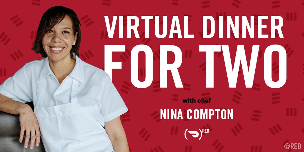 RED's tweet photo. Want Nina Compton to teach you how to create Caribbean-inspired dinner for two? @nina_compton &amp; other (RED) ambassadors teamed up with @RED &amp; @Doordash to fight #COVID19 &amp; support restaurants. Reply with #REDXDOORDASH for a chance to win an incredible culinary experiences. https://t.co/Kz0zaxOgAc