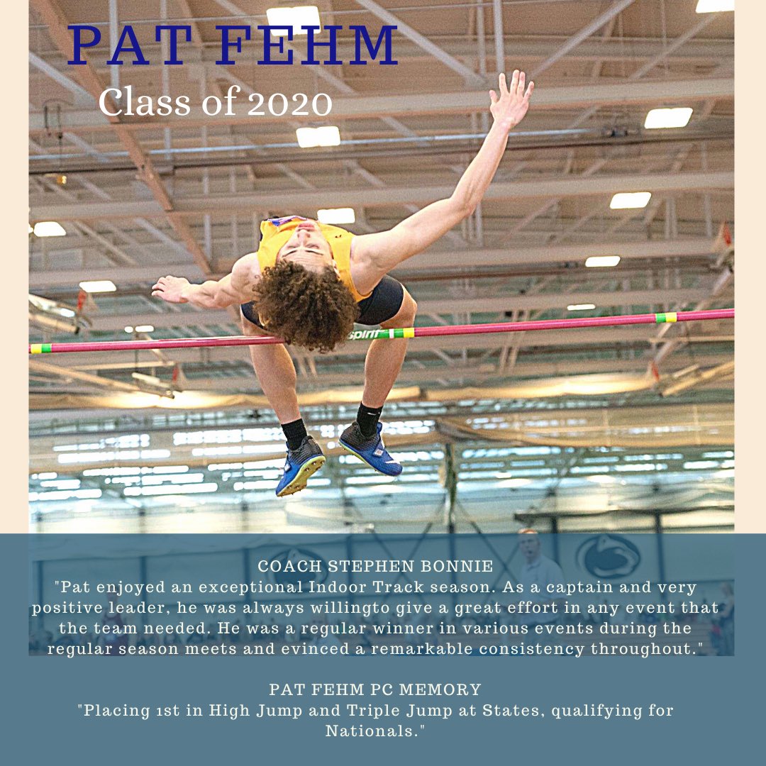 wpcsports's tweet photo. SENIOR SPOTLIGHT 💥Pat Fehm ‘20 #classof2020 #springseniors #pcproud #letsgocharter #pcquakers https://t.co/VFeaqt5Low