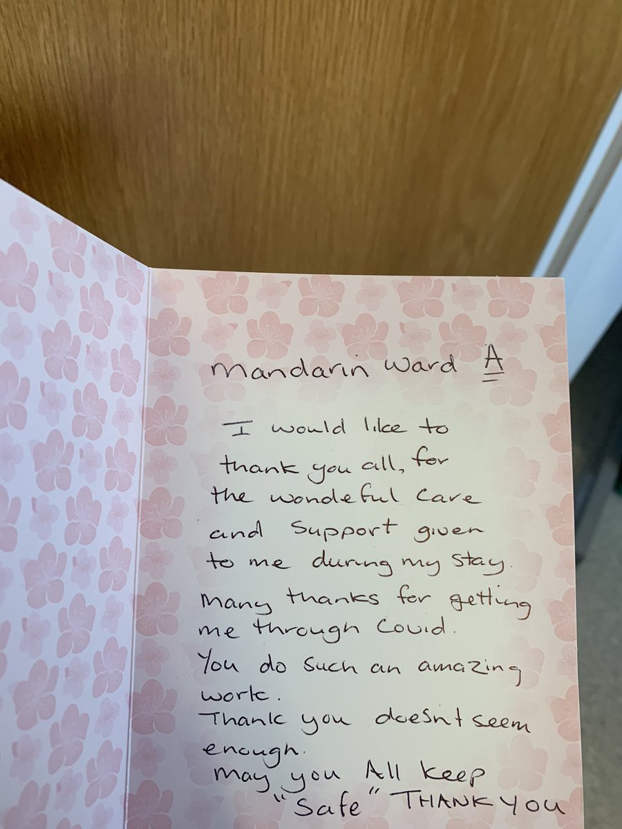 Beautiful card through the post today lovely feedback, well done team #MandarinA @leighkan1984 @BHR_hospitals <a href="/HenkelMichaela/">Michaela Henkel</a> <a href="/kellynic1406/">kelly nicholson</a>