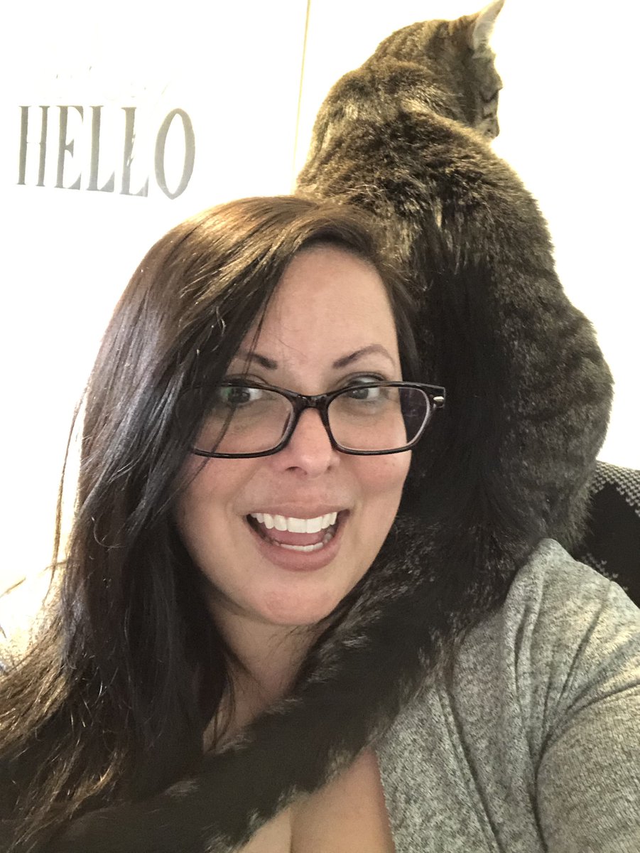 NatashaCoteKhan's tweet image. In the middle of a meeting today my cat decides to jump onto the back of my chair and sit his but on my shoulder. Lol #remoteworkproblems