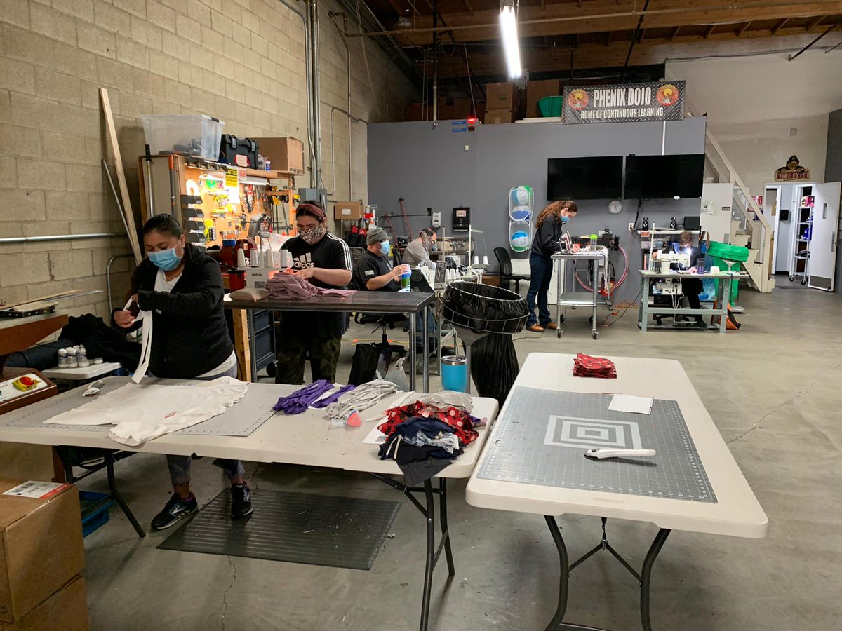 Our friends at <a href="/phenixhelmets/">Phenix Fire Helmets</a> are producing face shields and sewing facial coverings as they adapt to a new business environment ... and yes, they still do fire helmets 👨‍🚒. Another great example of Riverside County businesses finding innovative ways to serve the public. #RivCoNow