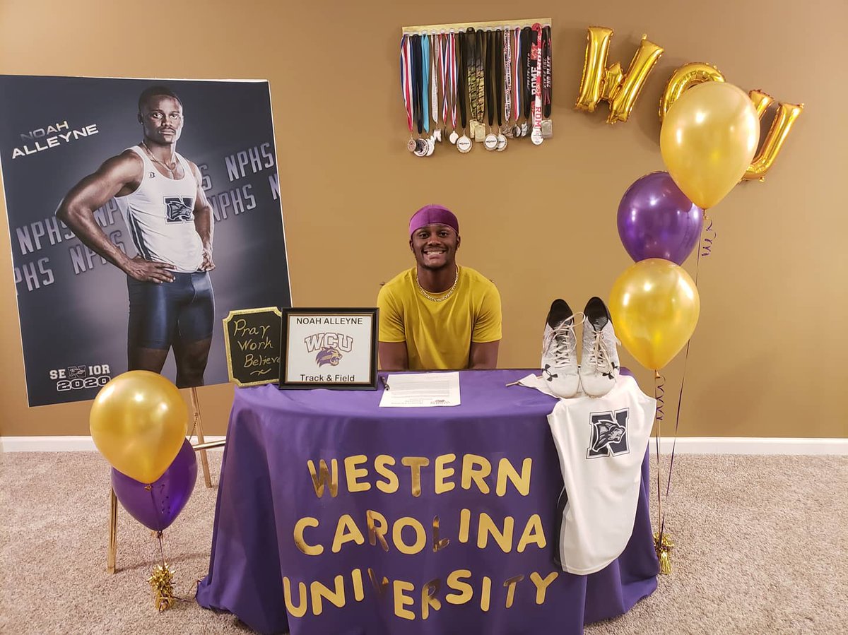 mrsnalleyne's tweet photo. NPHS virtual signing. 19 student athletes. I am so proud of all of them. #VirtualSigningDay #WCU @NoahAlleyne1 @nphsrecruiting @nphstrackandfield @mslissmomma @AtlSpeedAcademy @Coach_FredM @DevXcelerate https://t.co/vJAg7BhoKm
