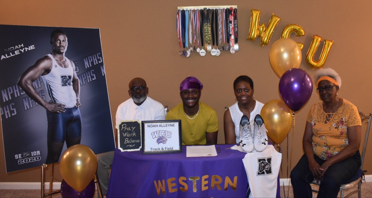 mrsnalleyne's tweet photo. NPHS virtual signing. 19 student athletes. I am so proud of all of them. #VirtualSigningDay #WCU @NoahAlleyne1 @nphsrecruiting @nphstrackandfield @mslissmomma @AtlSpeedAcademy @Coach_FredM @DevXcelerate https://t.co/vJAg7BhoKm