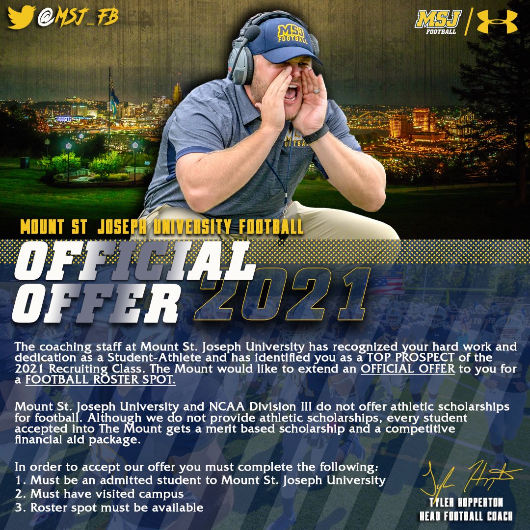 Jake_Hyden01's tweet image. After having a great conversation with @CoachHeidrich, I’m blessed to receive my first offer from @MSJ_FB. #DEFENDtheMOUNT