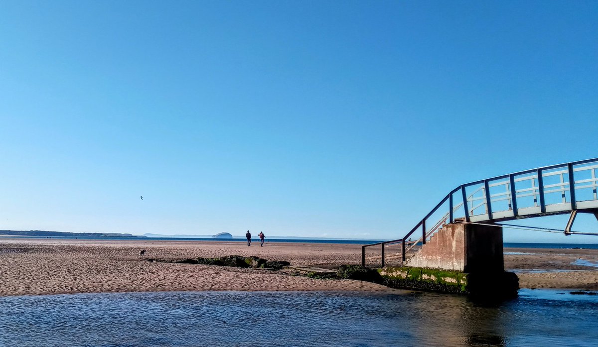 JorvikLass's tweet photo. Breathing, &amp; poodle-walking, on #Belhaven Bay today. Weather incredible &amp; the going-out tide left beautiful, sinuous shapes on the sand - the sea showing us that it too breathes in, and out 🌊 ♥ #NaturalPerspective #EastLothian #40DayChallenge #Volunteering #StayHomeSaveLives https://t.co/TIzed3DEmt