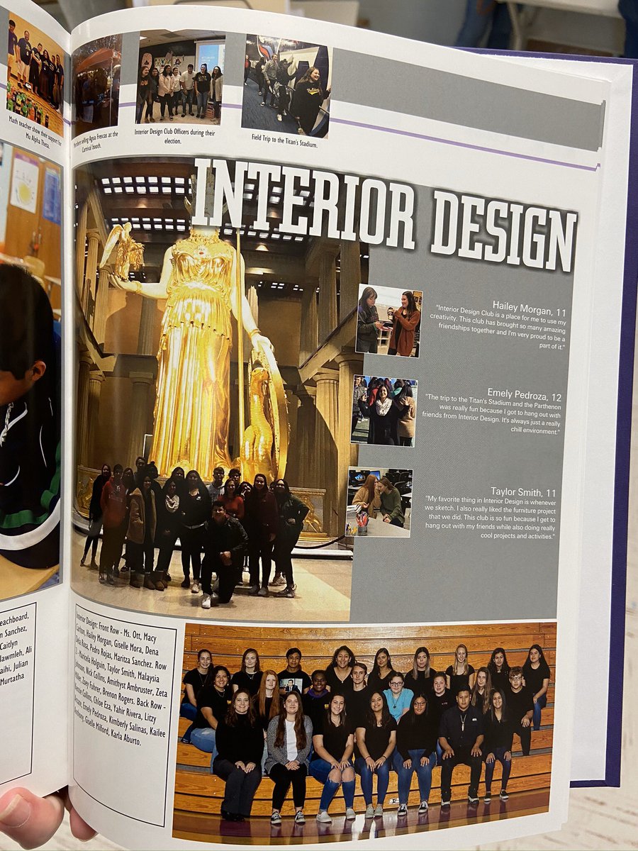 SHS_IntDesign's tweet photo. Look at our awesome page in the yearbook! Kudos to the Smyrna yearbook team for a memorable yearbook this year! @_CarrieOtt @SmyrnaBulldog #100yearsoftradition https://t.co/1MP2k4Tkdh