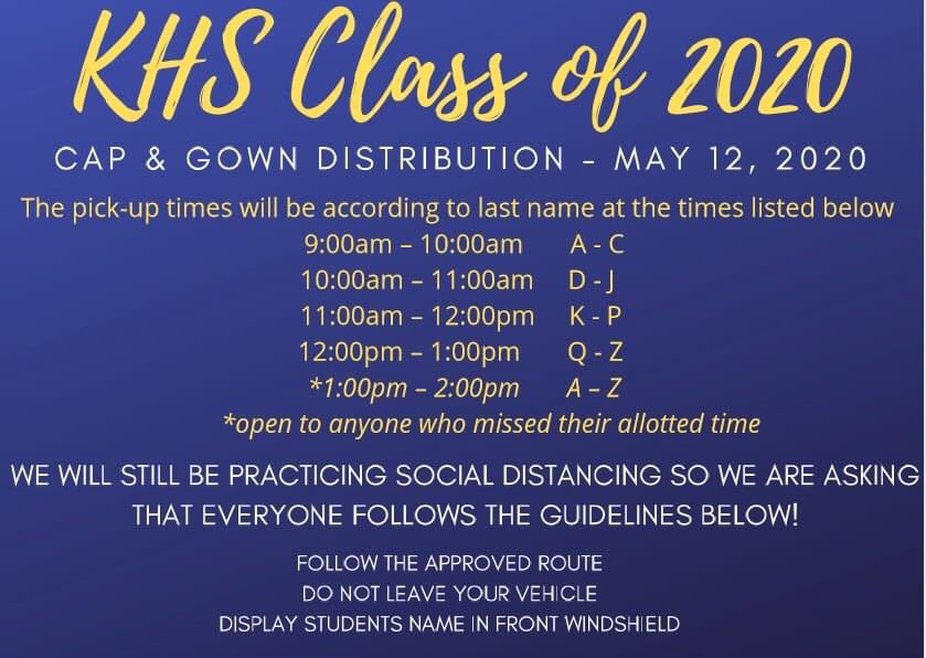 KHScounselors1's tweet image. Seniors, it’s time!!  Cap and gown distribution will be next week!