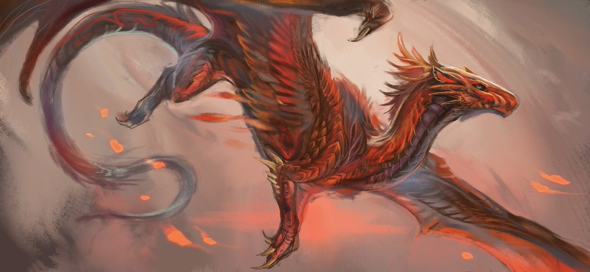 NovaEdenArt's tweet photo. Speedpaint commissio for the client. Red colour is awesome to work! 

#redart #dragon #fantasyart https://t.co/wb9aVEFyrD