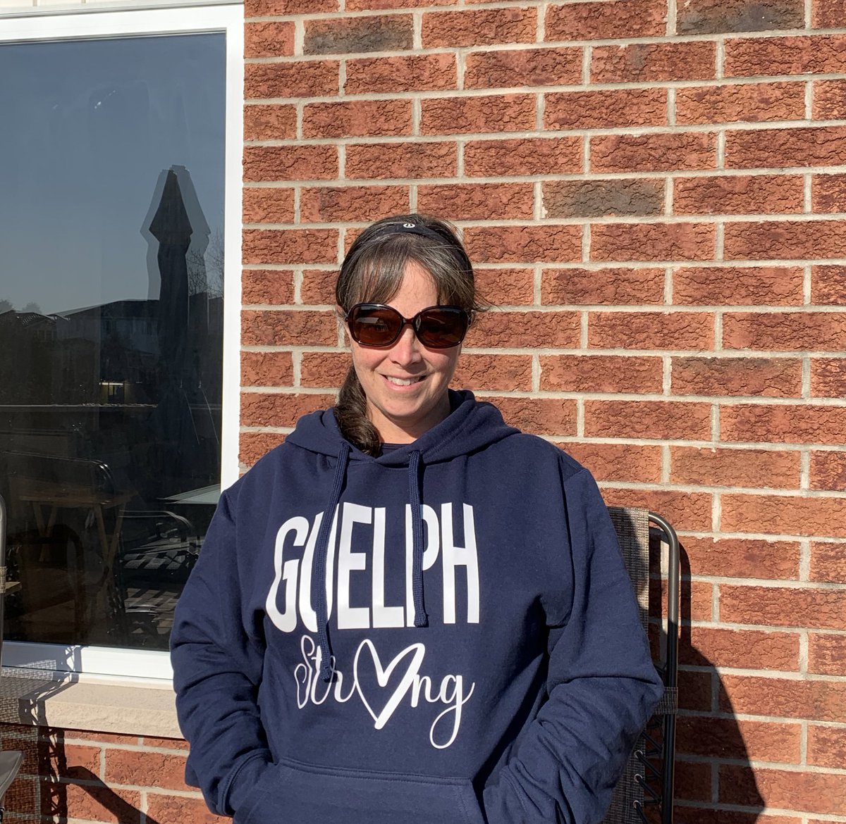 AndreaWD40's tweet photo. So excited to receive my #GuelphStrong shirt today! Thank you Carlie @ConsignYourCurves for your leadership with this! #SupportLocal #ProceedsToFoodBank #OLOLAlumni https://t.co/sLzm0N9bED