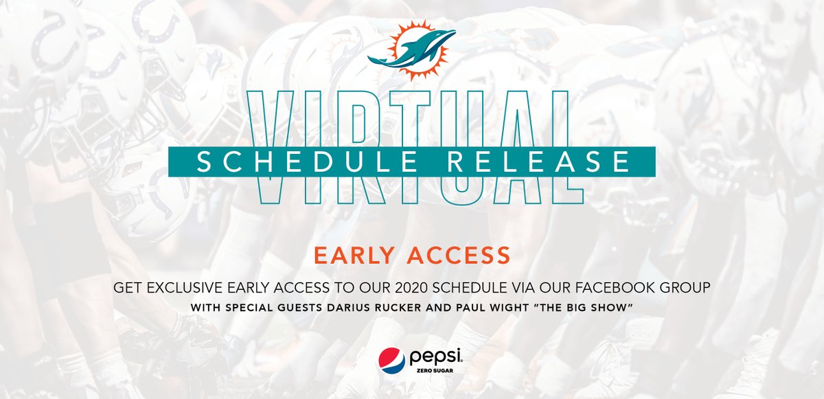 MiamiDolphins's tweet photo. Did we mention that @dariusrucker and @WWETheBigShow are joining us for our Facebook Live tomorrow night?
Join us >> https://t.co/71wkkl5jT9
Courtesy of @Pepsi Zero Sugar https://t.co/NQlkGqEv3Y