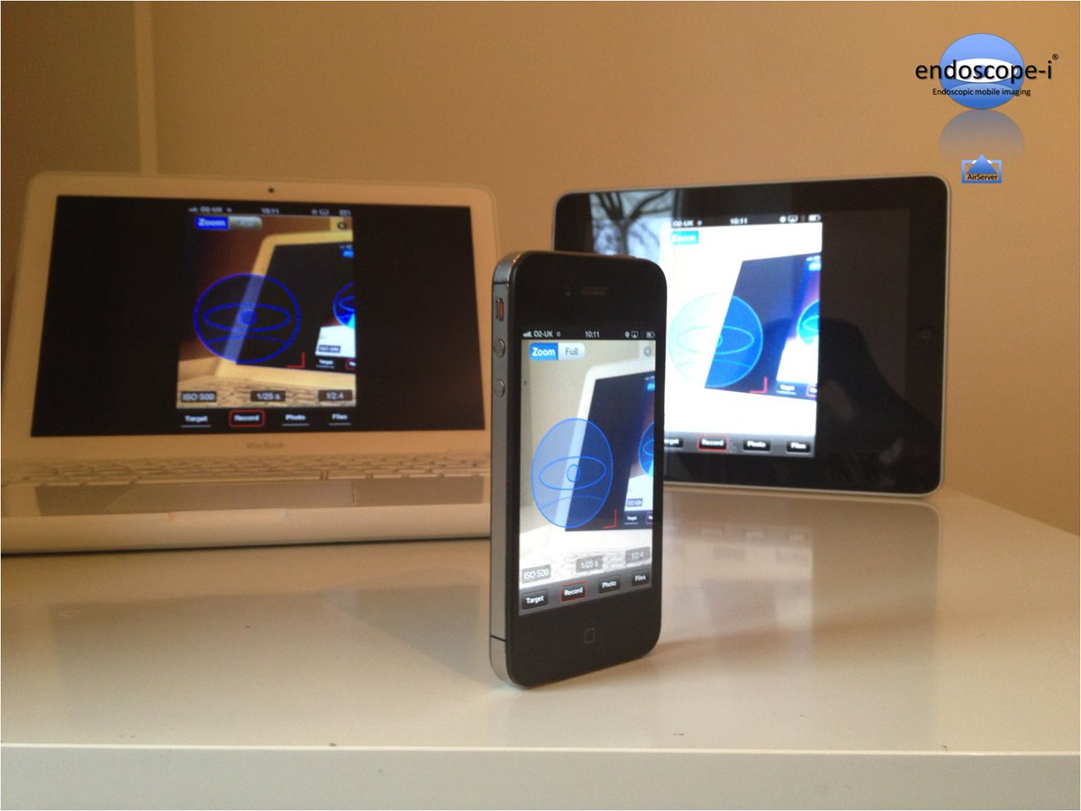 We’ve been making iPhone endoscope adapters for 8 years. Yes that’s an iPhone 4, yes it’s an iPad 1, yes thats a white plastic Macbook all using ‘airdrop’ before there was ‘airdrop’!
