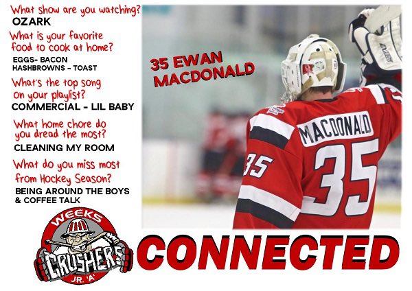 weekscrushers's tweet photo. Does @ewanmacd29 like doing dishes?
We’re not sure, but it’s not the chore he dreads most. The streak has ended.
Ewan is our featured player in #crushersconnected today! https://t.co/W3OvZ5TfUy