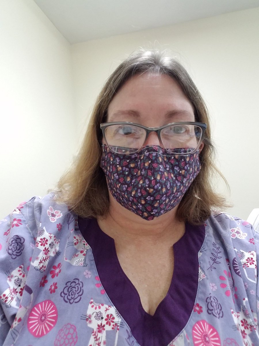 tami_mcclain's tweet photo. @LisaScottoline How are you? I'm working (RN) and mom is busy sewing masks. #INeedAHaircut https://t.co/R2vR3A3wFO