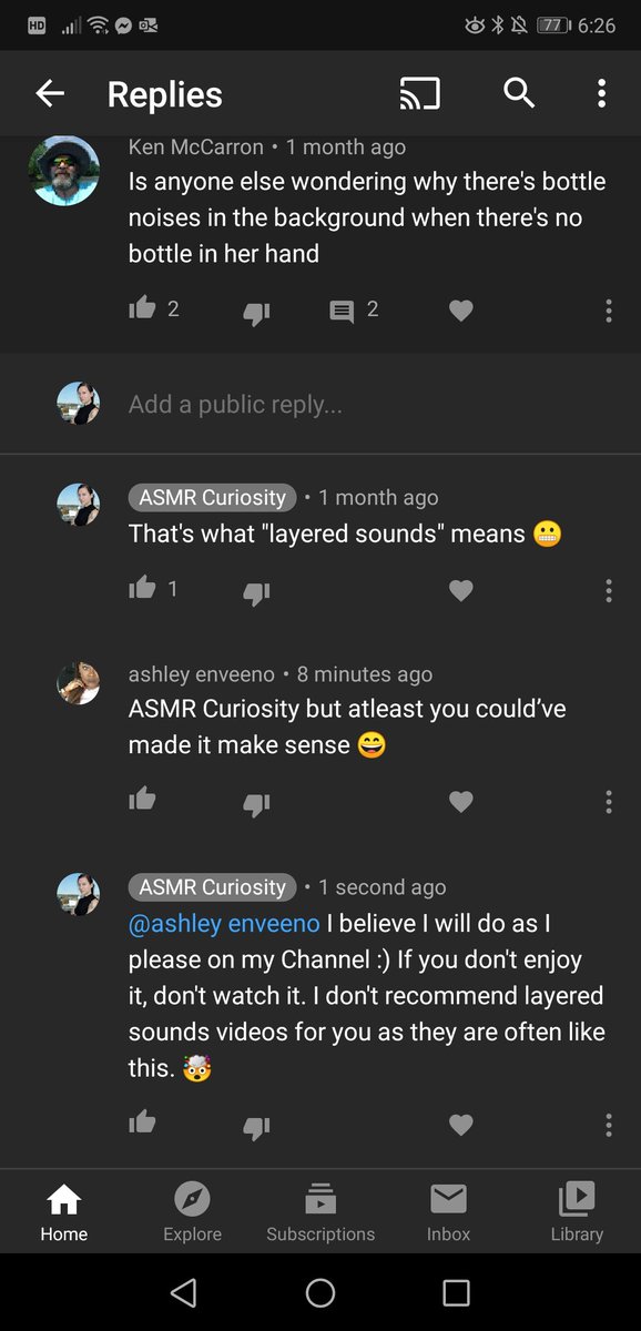 AsmrCuriosity's tweet photo. I'm always amazed at people who dare complain about #ASMR. So the video I spent hours filming and editing so people that I don't know can relax and sleep (for free) did not satisfy you?
Look at all the f*cks I give 😃 https://t.co/N3g2PmQKsT