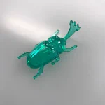 これは大当たり!？昨日買ったフエラムネのおまけがラメ入りのカブトムシだった!