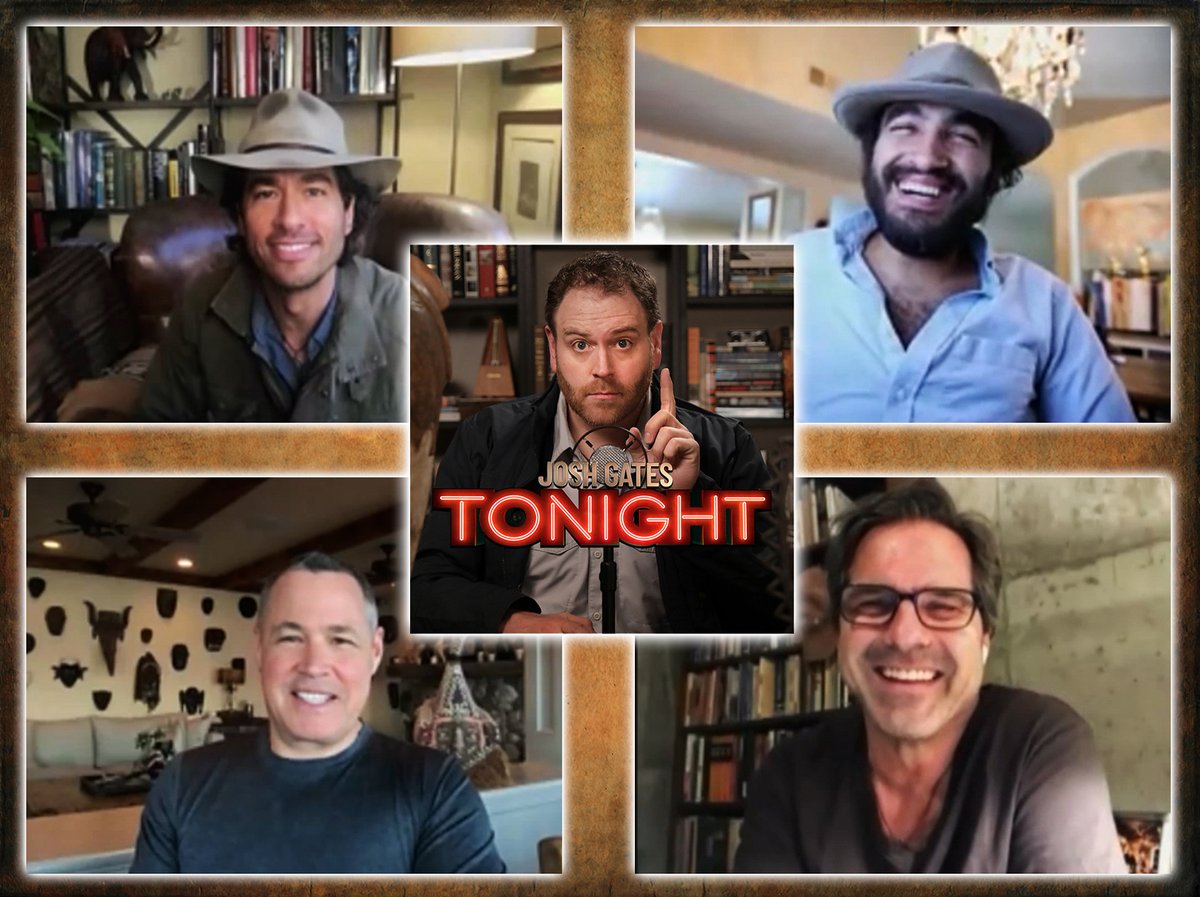 On this evening's all-new #JoshGatesTonight I'll be hosting a support group for homebound adventurers. <a href="/joshuagates/">Josh Gates</a>, <a href="/donwildman/">Don Wildman</a>, <a href="/JoshBernstein/">Josh Bernstein</a>, <a href="/wildcorwin/">Jeff Corwin</a>, and <a href="/ramyromany/">Ramy Romany</a> together at last! 9pm on <a href="/Discovery/">Discovery</a>! #ExplorersAssemble
