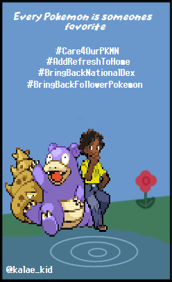 kalae_kid's tweet photo. @Pokemon I'm glad that the expansion passes are soon to bring 200+ mons back, but it would be great if everyone was here!
Please #BringBackNationalDex #BringBackALLPokemon
let us #Care4OurPKMN #BringBackFollowerPokemon and
#AddRefreshToCamp Here's to bringing them all back! https://t.co/TUhckgBFVa