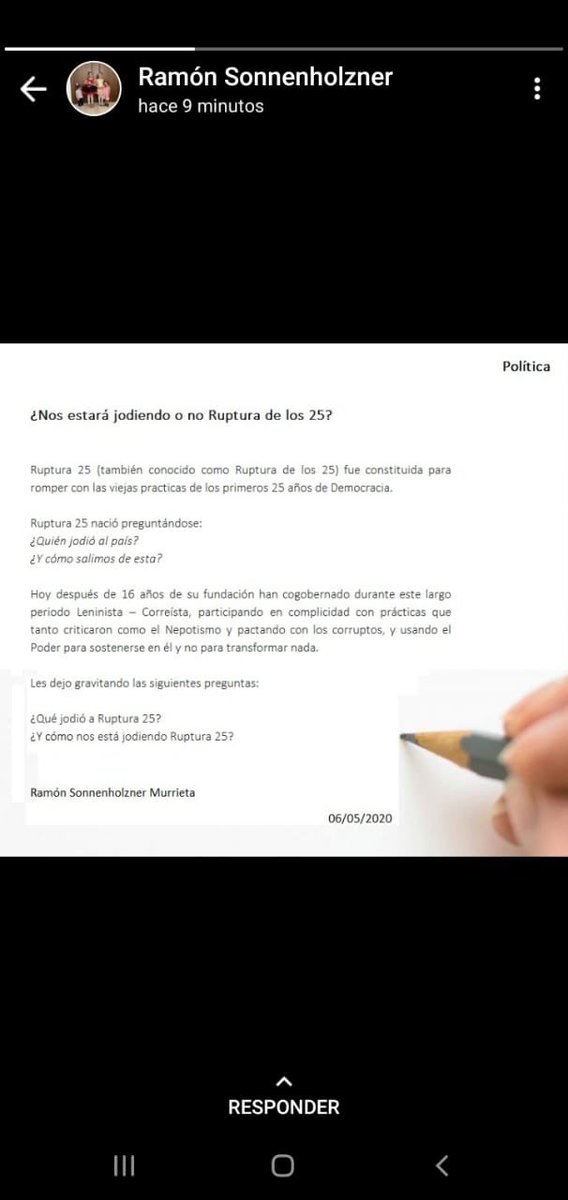 RutaKritica's tweet photo. Si el papá de ⁦@ottosonnenh⁩ dice esto no debe ser solo porque algo conoce por los “medios”, sino de una fuente directa! ¿Ahí se explica porqué le bajaron el perfil al tercer Vicepresidente de ⁦@Lenin⁩! Claro mensaje a ⁦@mariapaularomo⁩ y ⁦@juanseroldan⁩ https://t.co/TGPMz79btl