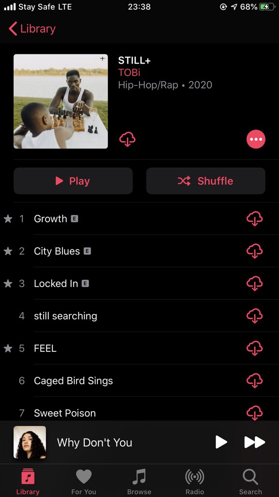 44. Tobi I think I mentioned him somewhere in this thread before, he just released a deluxe version and it slaps like my mom when I small and ate food outside my house. A must listen for rap heads
