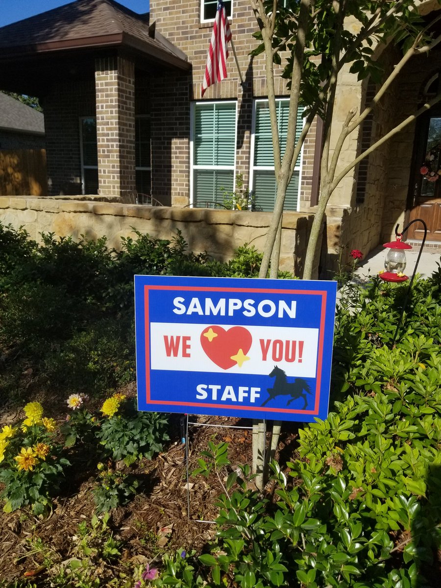 Thank you Sampson Elementary for the sign of love.  Thank you Lori Wilson for going the extra mile or thirty to deliver it. I love it.