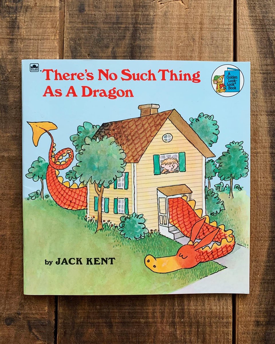There's No Such Thing as a Dragon, by Jack Kent, 1975. 

(a favorite from my childhood, not just for the dragon but also for all the bread it eats ?) 