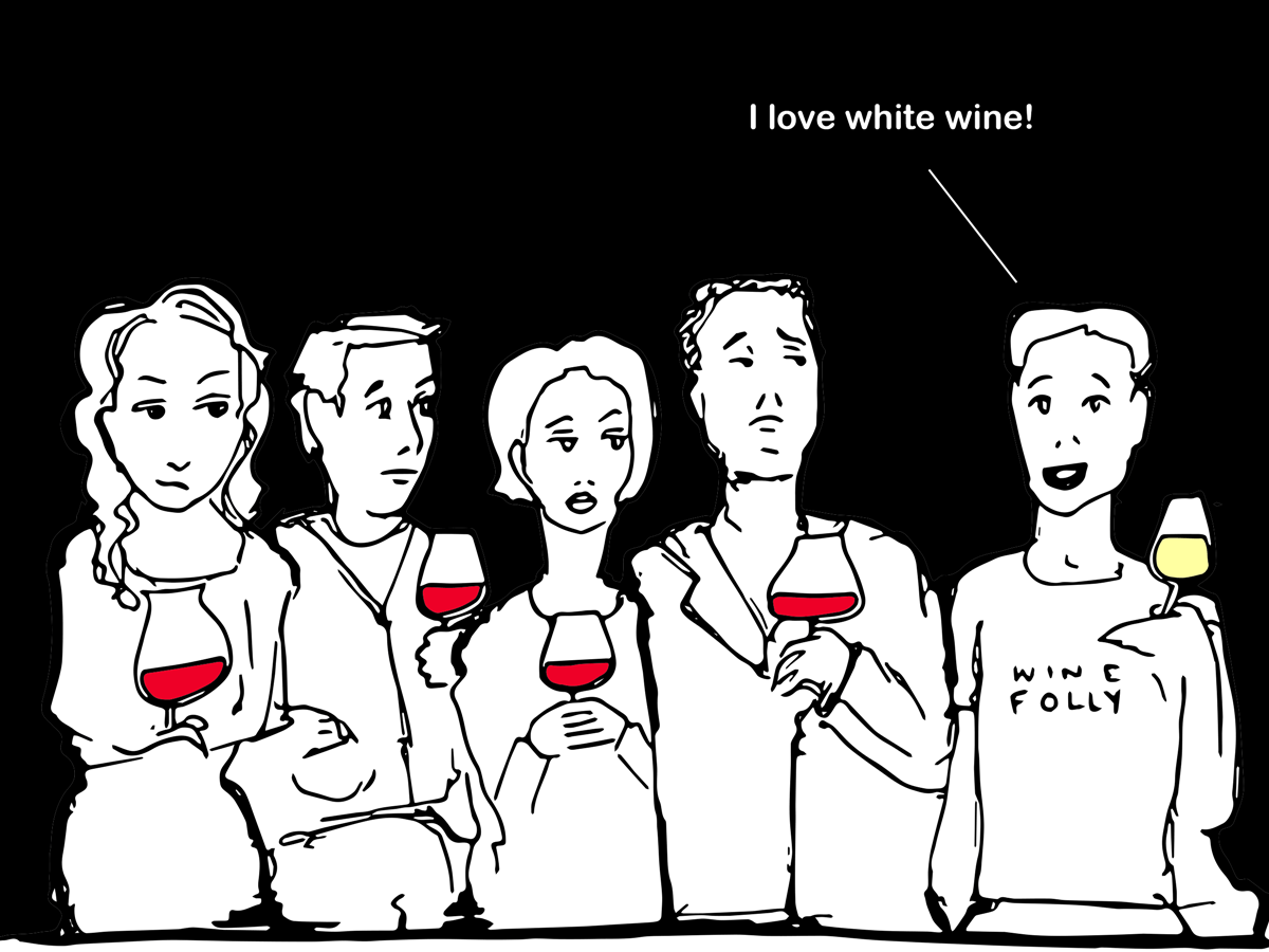 WineFolly's tweet photo. If you’re a wine enthusiast that prefers white wine then you’re a rare bird. Here are 4 things every white wine lover puts up with. https://t.co/ghjPzMs1OF https://t.co/MnqyKS8UkQ