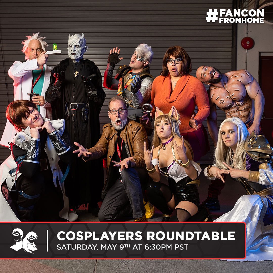 northernfancon's tweet photo. Don’t miss our Cosplay Roundtable Saturday at 6:30PM PST with @EvilTed40 @Ridd1e Rocket Pepper Cosplay & Aaron Harrison of Harrison Dark Arts! Tag us is you’re watching using #FanConFromHome for a chance to win some sweet prizes! #NorthernFanCon #SupportPG #cosplay #DIY #takeonPG https://t.co/JkbXrzddcI