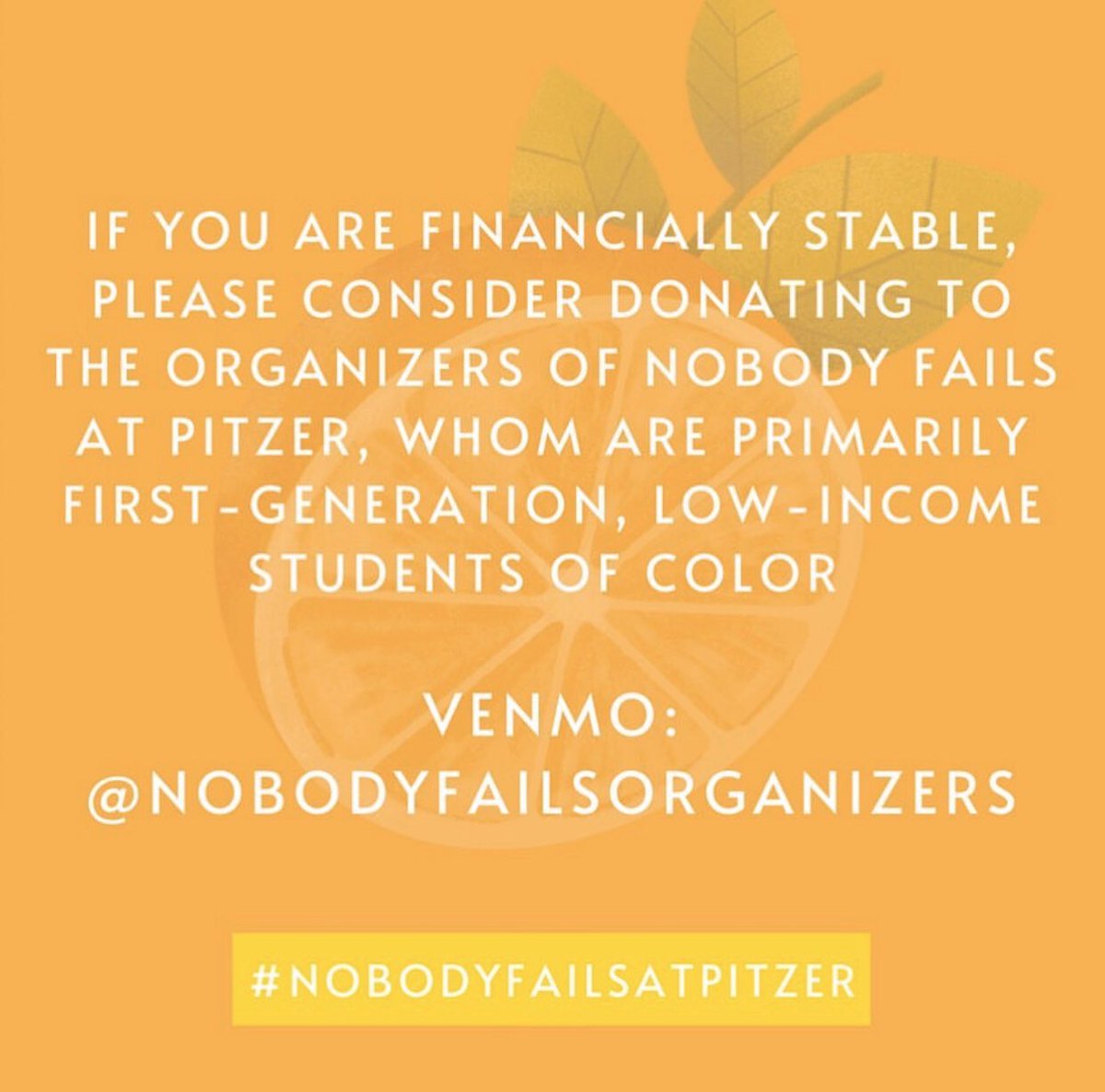 NobodyFailsAtPz's tweet photo. we wanted to introduce to you all the organizers! we are proud of the efforts y’all took part in to make history! Bc all of us are FGLI, it has been difficult to financially support ourselves. we are asking, if financially stable, to please consider venmo @/NobodyFailsOrganizers https://t.co/fiLdTjsQmw