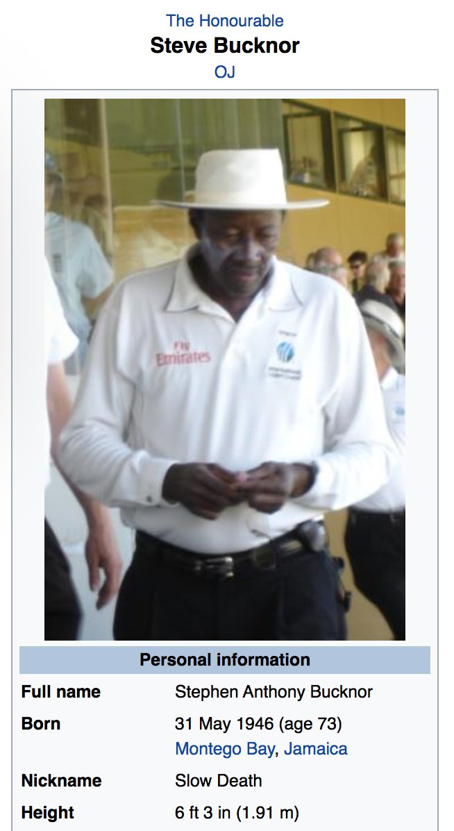 billbarnwell's tweet photo. how does this cricket umpire have the most intimidating nickname I’ve ever heard https://t.co/zrk4F4j1eD
