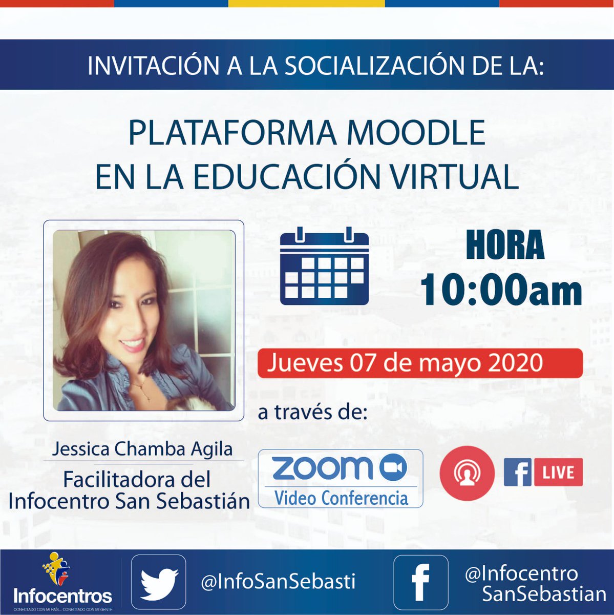 Niko_Macas's tweet photo. Cordialmente invitados amigos y amigas en la socialización de la plataforma #Moodle de la cual permite crear contenidos de cursos virtuales que pronto estarán al servicio del ciudadano. Nos presenta este material la compañera @JessicaChamba desde el @InfoSanSebasti #Motupe #Loja https://t.co/XRVkXdfLjr