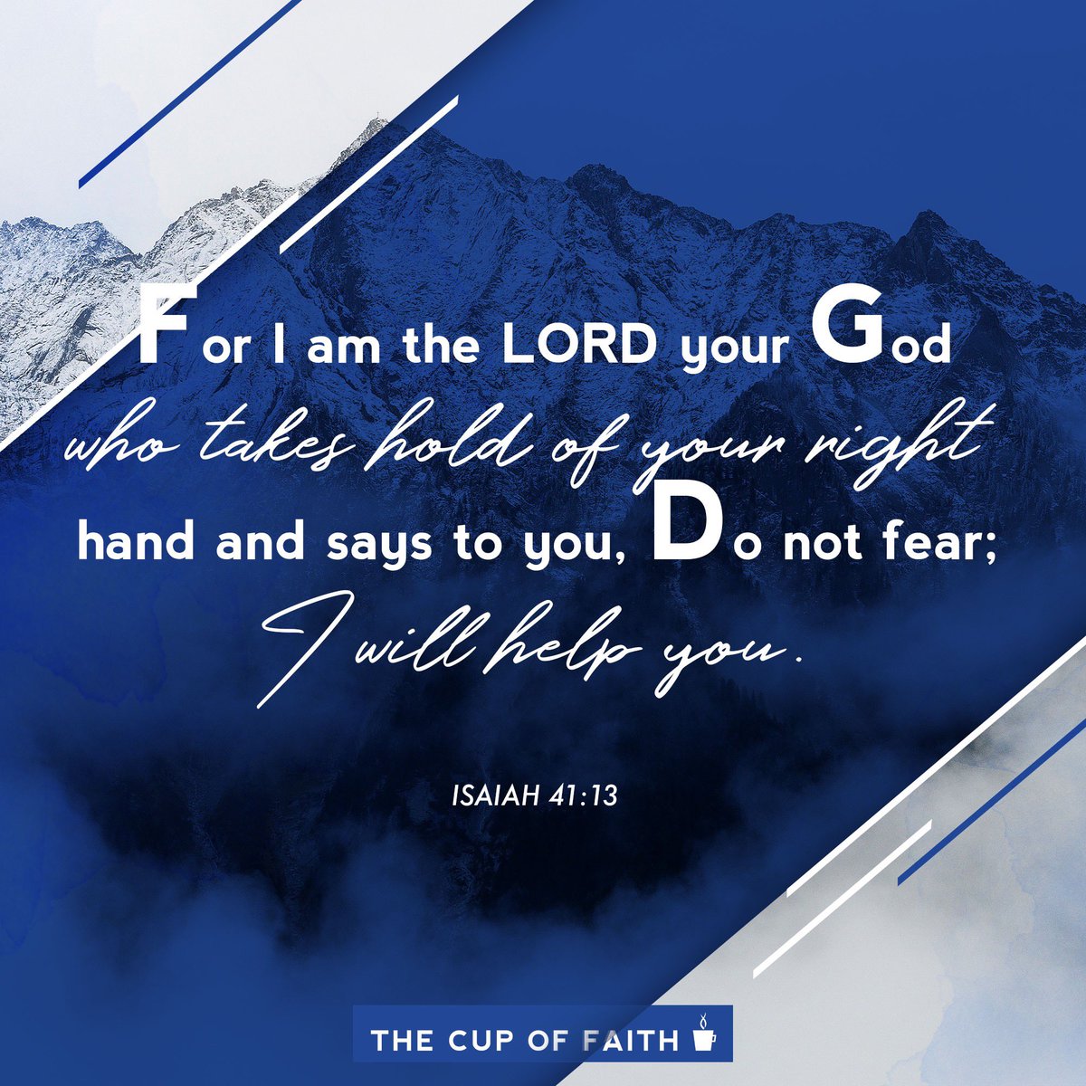 TheCupofFaith's tweet photo. Isaiah 41:13
For I am the Lord your God who takes hold of your right hand and says to you, Do not fear; I will help you.

#TheCupOfFAith #CupOfFaith #CCF #ChristianCoffeeShop #JesusFirstCoffeeSecond https://t.co/mIo6yAbGSR
