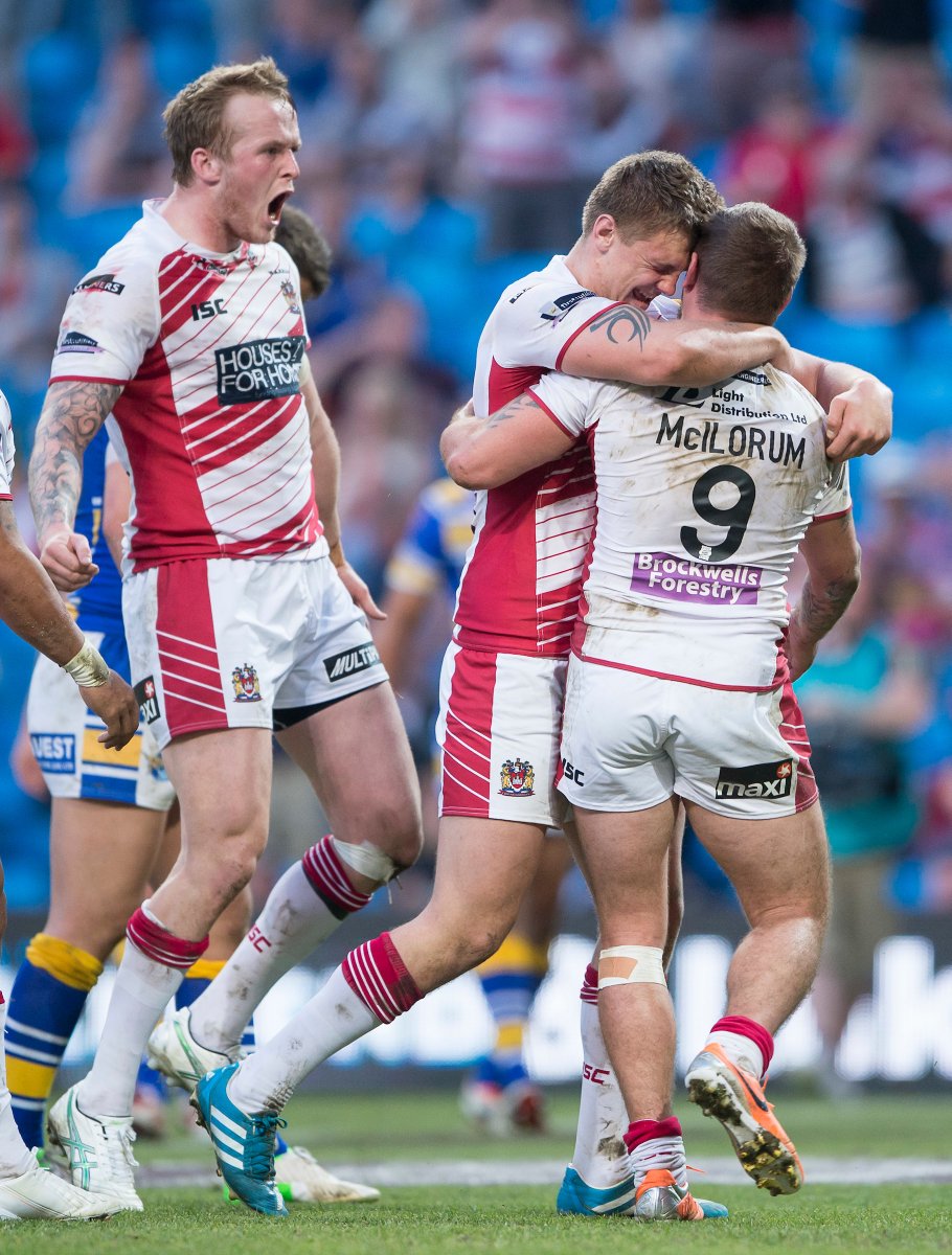 WiganWarriorsRL's tweet photo. 🧙‍♂️ @MickyMc88 making magic in 2014

❤️ That passion from @domcrosby &amp; @ryansuttonn 😍 

#WWRL #MagicFromMagic https://t.co/518hywEqYO