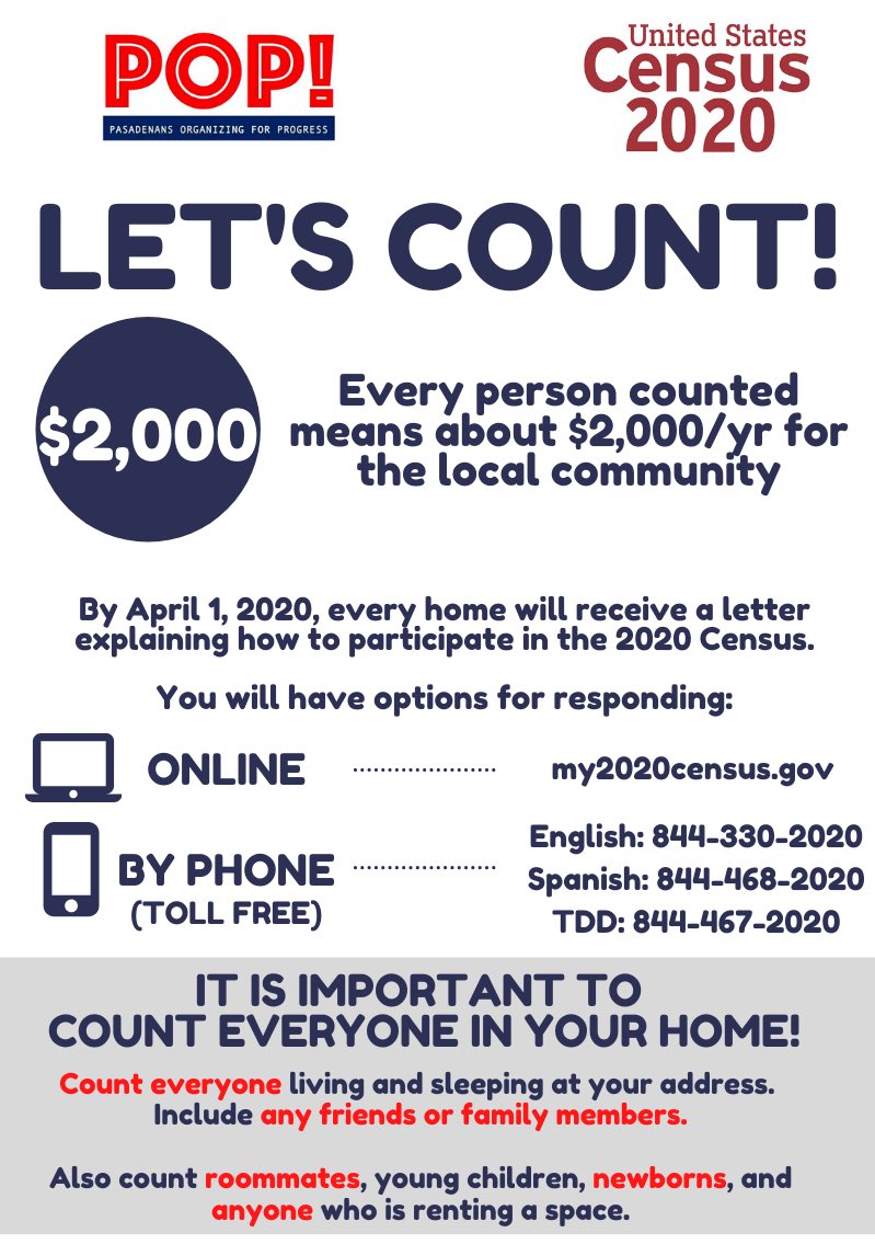 PopPasadena's tweet photo. Let’s Count! https://t.co/Kpo0oMSVSl