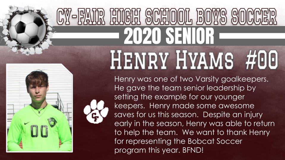 BFNDAthletics's tweet photo. Next up as we recognize senior athletes are our Class of 2020 Cy-Fair Bobcat Boys Soccer players. Favio Pacheco, Ulises Aldana, Henry Hyams, Dylan Hall! #BFND #CFHS2020 https://t.co/0immxSEcCD