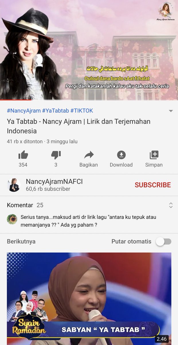 Setelah saya cek, ternyata memang benar. Niatnya di bulan ramadahan ingin sajikan musik dan lirik lagu bernuansa islam, eh gak tahunya malah ambyar. 🙈

Tapi mau gimana lagi, inilah fakta negara +62 yg sdh kadung demen sama Ngarabsisasi. Semua yg berbau ngarab dianggap Islami.🤦‍♂️