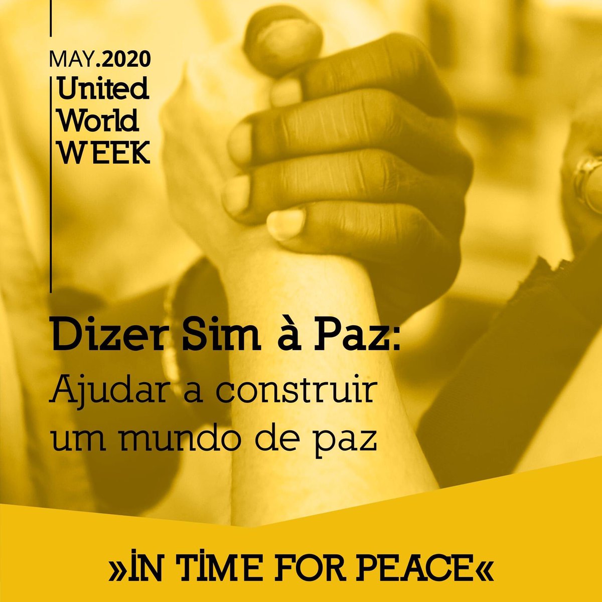 UWP_official's tweet photo. #ThoughtOfTheDay - 2020/05/07
Say YES to peace: Let's help build a peaceful world.
#InTime4Peace #UnitedWorldWeek https://t.co/aln2k2IiFw