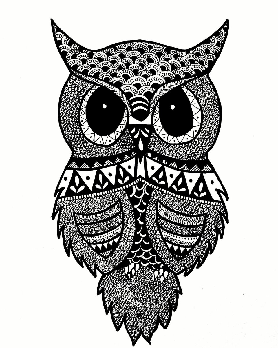 Inkable1208's tweet photo. Pen Art Owl
@MuseumModernArt @artnet 
#illustration #modernart #art https://t.co/B8DHHf35zj