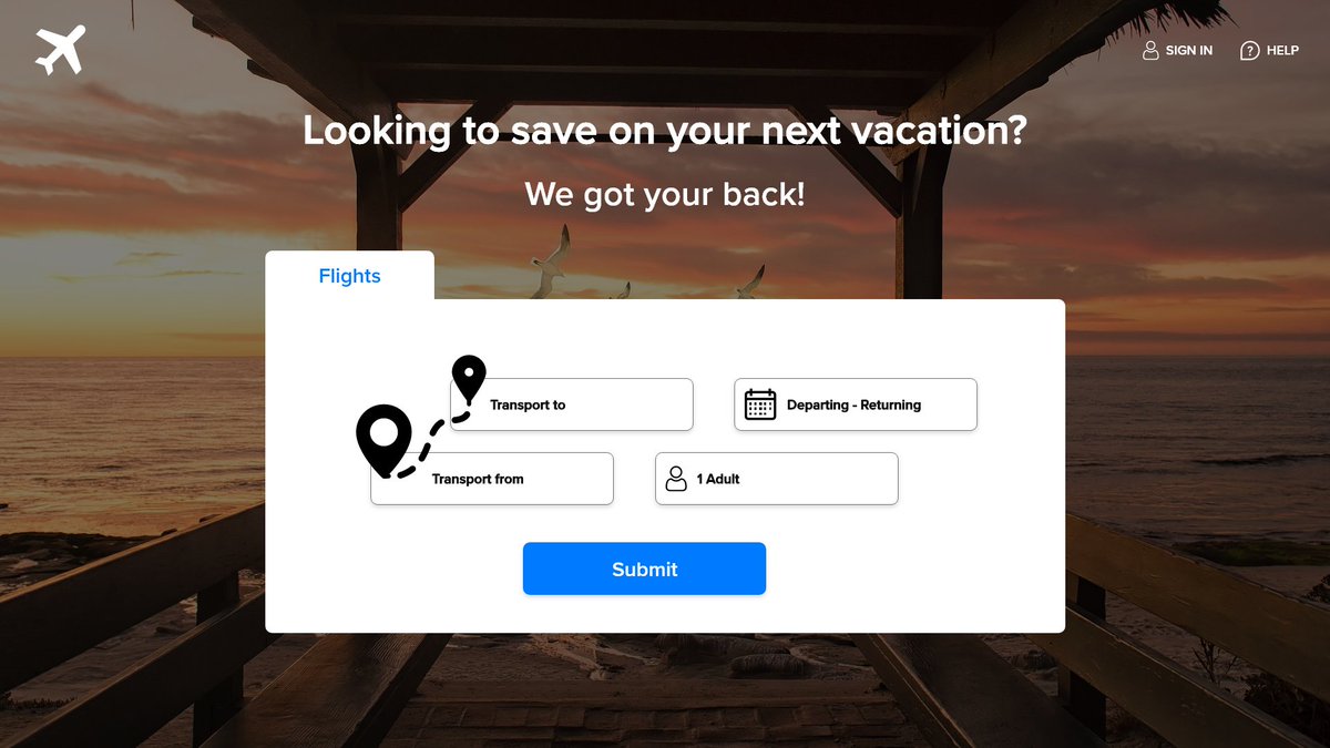 For the <a href="/DailyUI/">Daily UI</a> Challenge Day 3, I had to design a landing page and I have been inspired by <a href="/priceline/">priceline</a> and <a href="/Expedia/">Expedia</a> for this

#DailyUI #adobexd #landingpage #landingpages #priceline #expedia  #uxdesign #UI #uidesign  #userexperience