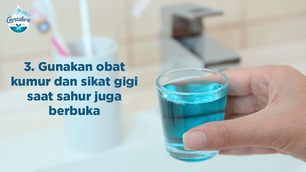 crystalinid's tweet photo. Saat menjalani ibadah puasa, berbagai masalah pada mulut seperti bibir pecah-pecah dan bau mulut memang sering terjadi.
Yuk, simak tips untuk mengatasinya~
#CrystallineWater #PilihanJernih #JernihkanPikiranmu #CrystallineTips https://t.co/9bPhQzQFVm