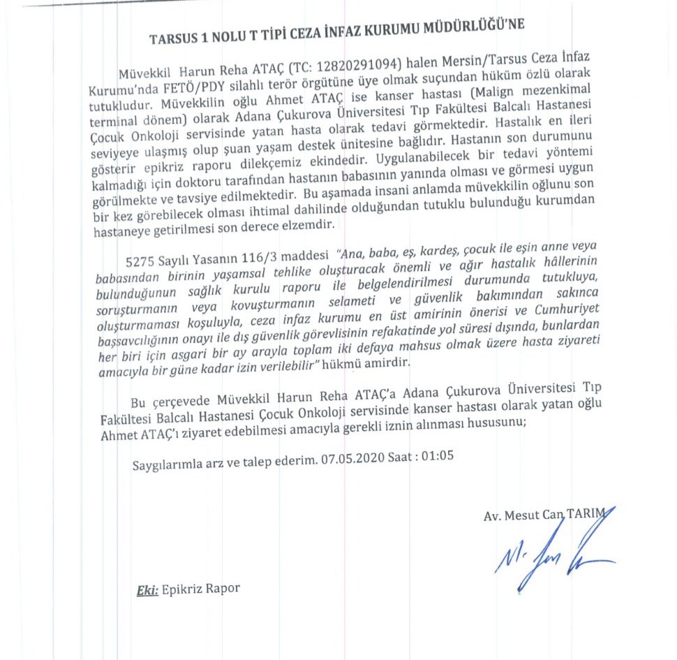 Doktoru ısrarla babayı istedi. Cezaevide savcılık da duyarsız kaldı... Zor değildi... Yetiştiremedik... 
Kuzum ahmet cennetine kavuştu...

Fakat siz Yaşattıklarınızla darmadağın olacaksınız...