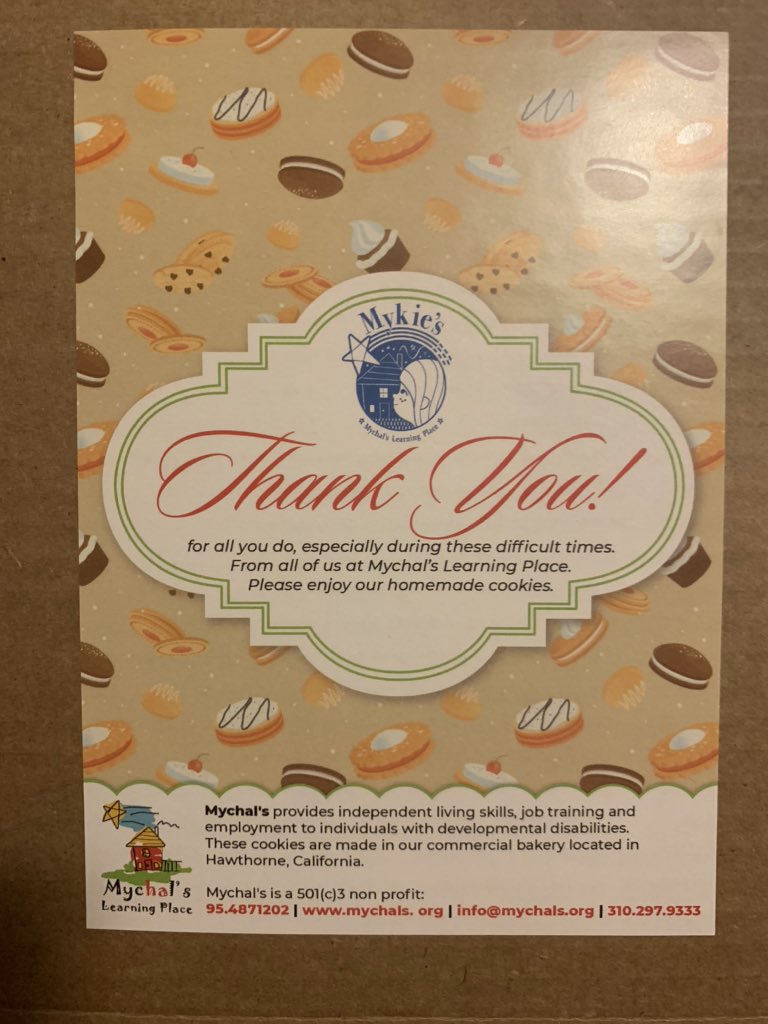 So proud of my sister and all her co-workers at <a href="/mychalslearning/">Mychal's Learning Pl</a>. These cookies are 🔥🔥🔥