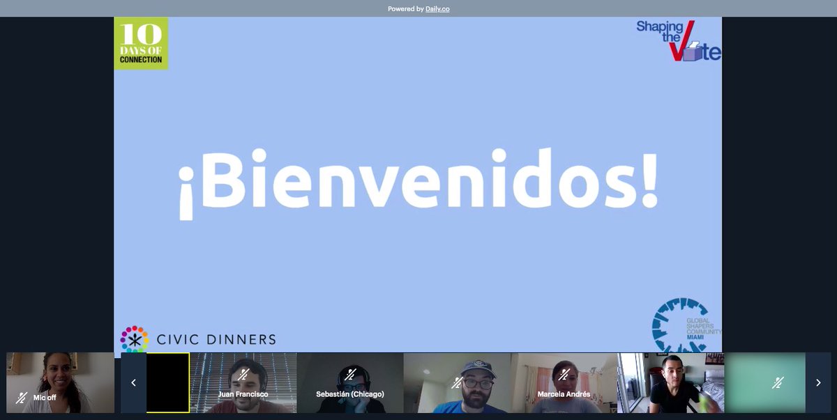 LizRebeAlarcon's tweet photo. #ShapingtheVote también habla español ☺️
Yesterday @ShapeMiami hosted a @civicdinners in Spanish as part of @10DofC. Hablamos de la desinformación, los pilares de nuestra democracia y el voto por correo 📩
180 days until the #2020elections, my dudes.
(but who’s counting? 😰) https://t.co/luWTK3xtd7