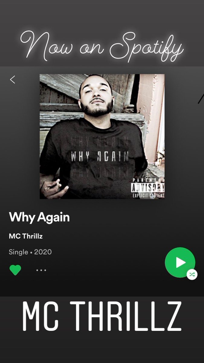 MCThrillz's tweet image. Why Again now officially on @AppleMusic and @Spotify 💪🏼🎶 That’s my brother Josh Aka Cakito on the cover 🙏🏼 May you Rest In Peace little bro!
#WhyAgain #MCThrillz #HipHop #Pain #Again #spotifyartist #AppleMusic #Single #Pain #Love #Emotional #GoodMusic music.apple.com/us/artist/mc-t…