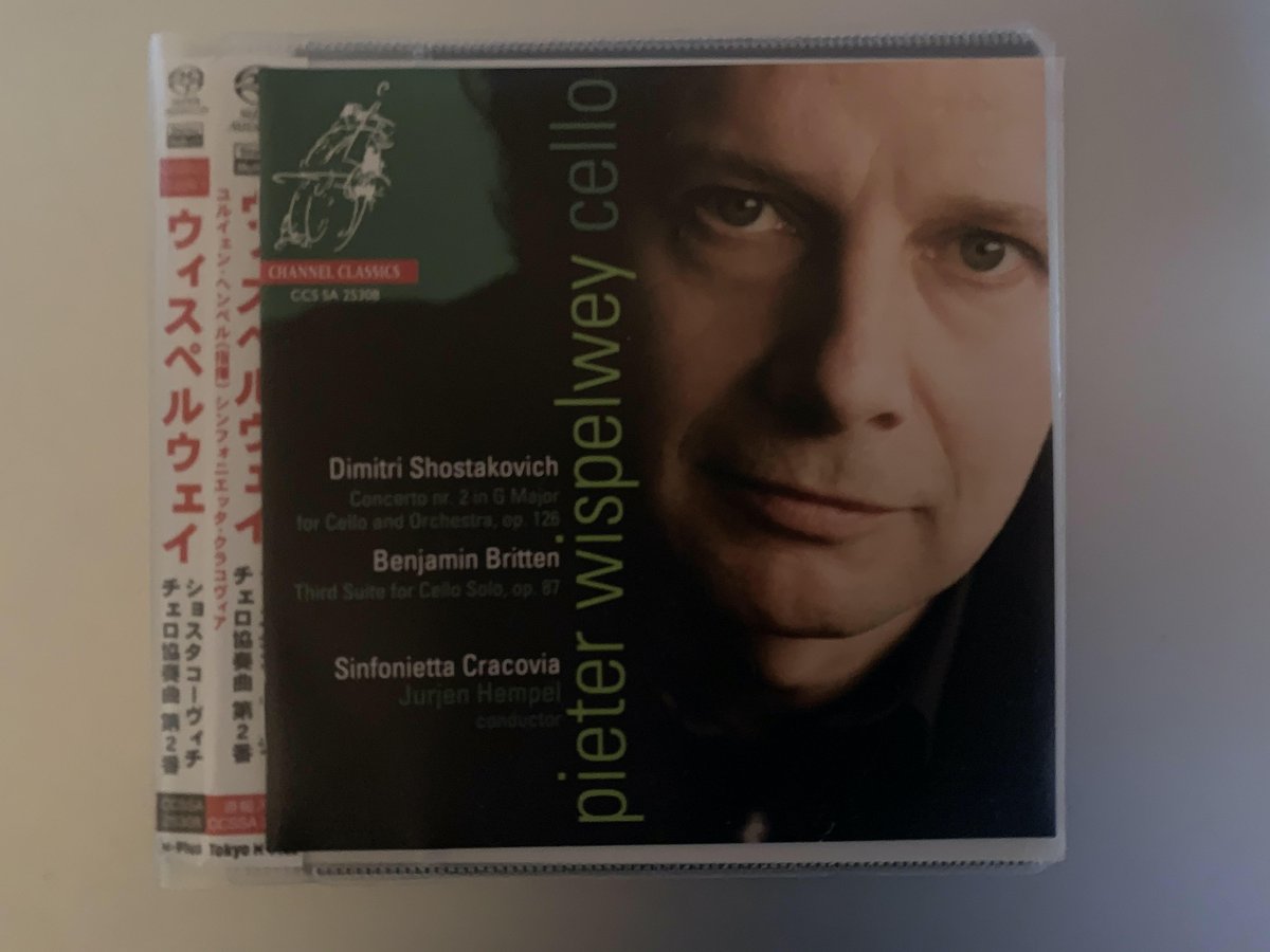 TikitakaTtk's tweet photo. 今日のSACD @ 午前
Channel ClassicsのPeter WispelweyのShostakovichのCello Concert No.2
Shostakovichは無性に聴きたくなる時が一月に必ずある。Wispelweyはあまり華がないが、好きな一人。
#SACD
#Shostakovich
#cello
#ChannelClassics https://t.co/1k0m4NXsNe