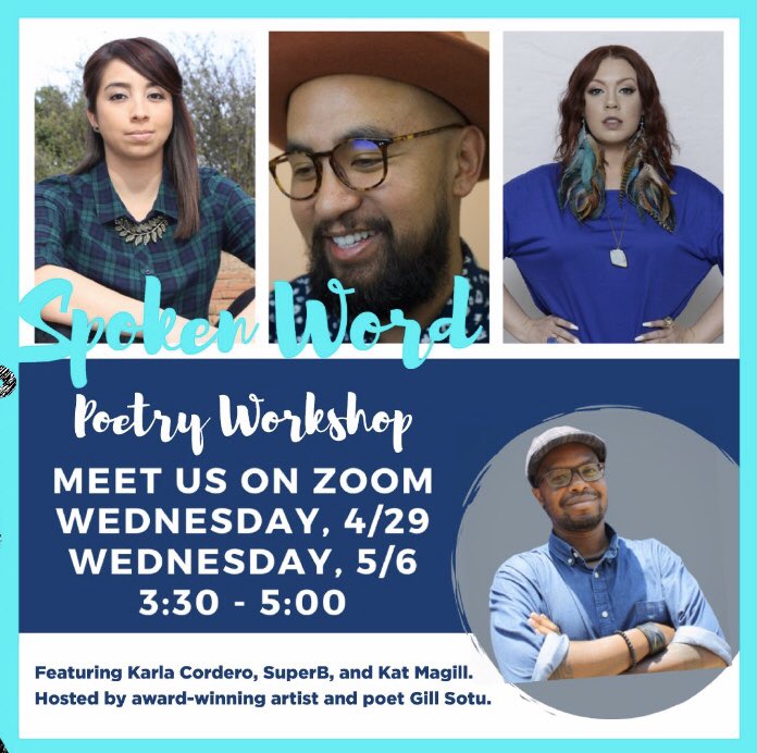 Such an amazing day! Due to #Covid we hosted our annual #spokenword event this year via Zoom. Brought to tears by both these inspiring #poets &amp; my own 10th graders who wrote &amp; shared as well! Thanks <a href="/gillsotu/">Gill Sotu</a>  <a href="/SanPasqualHS/">San Pasqual High</a> #MoreThanaSchool #whyiteach   #distancelearning win!